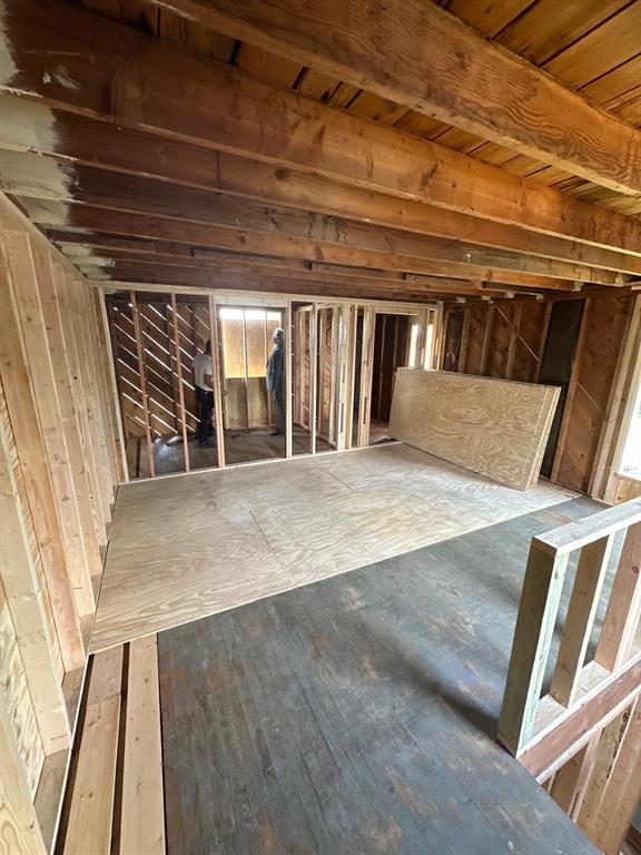 view of unfinished attic