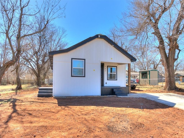 exterior space with fence