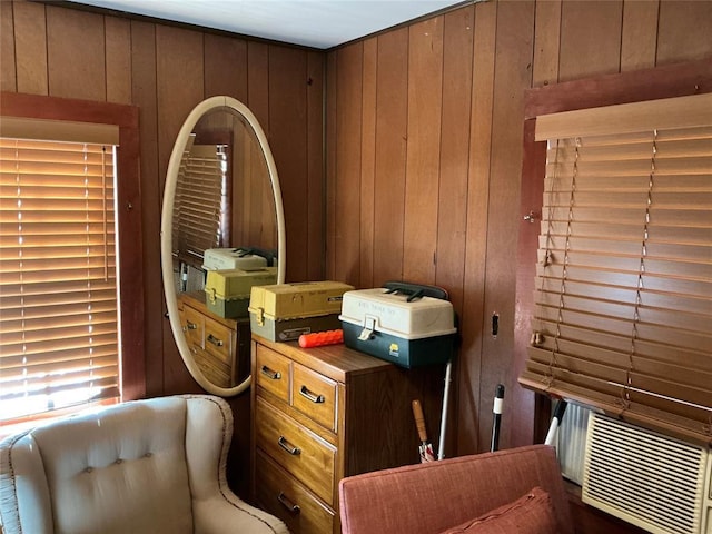 22 W Shore Dr, Arcadia, OK 73007 - interior space featuring wood walls