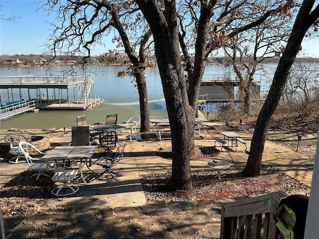 22 W Shore Dr, Arcadia, OK 73007 - view of yard featuring a water view and a floating dock