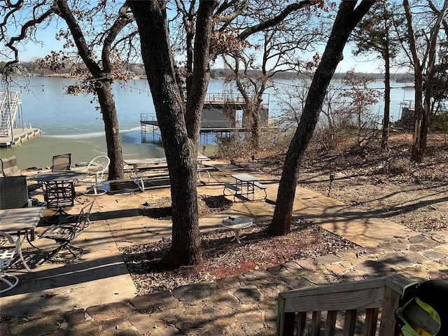22 W Shore Dr, Arcadia, OK 73007 - view of yard with a water view