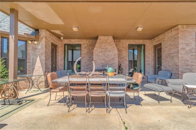 view of patio / terrace featuring outdoor dining space