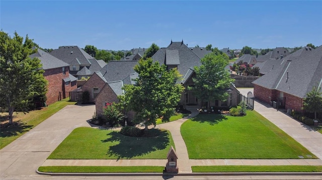 bird's eye view with a residential view