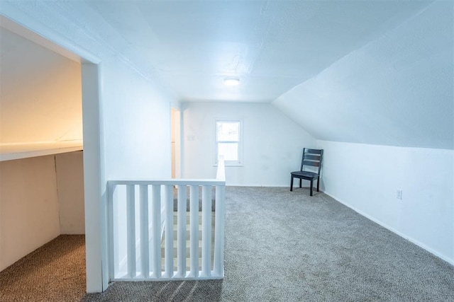 709 S Broadway, Geary, OK 73040 - additional living space with lofted ceiling and carpet