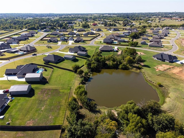 10200 Gentry Xing, Oklahoma City, OK 73169 - drone / aerial view featuring a water view and a residential view