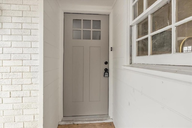 view of doorway to property