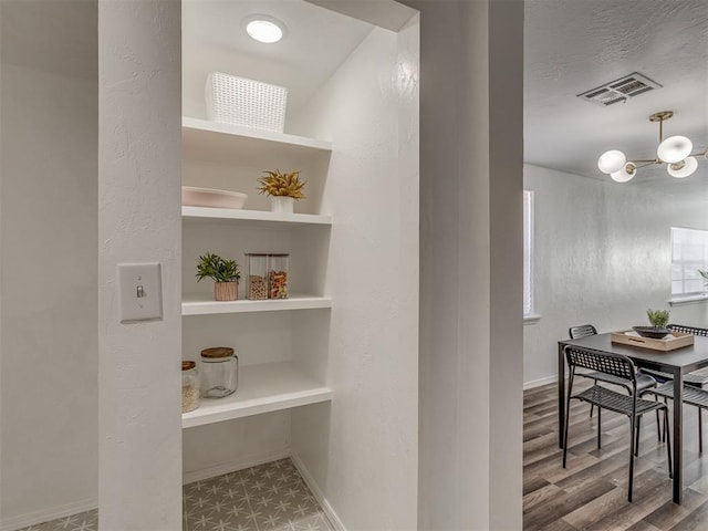 pantry with visible vents