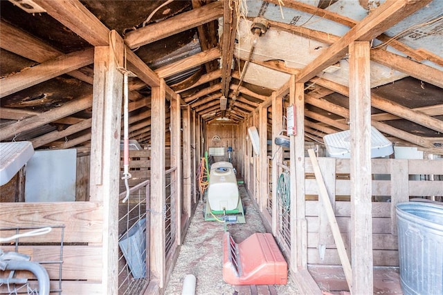 interior space with lofted ceiling