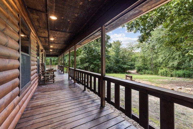 view of wooden terrace