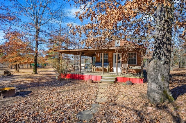 view of rustic home