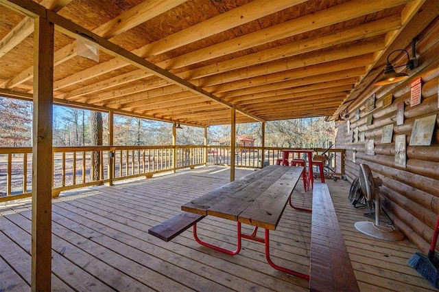 view of wooden terrace