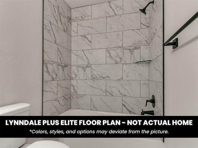 full bath with toilet and shower / bathtub combination
