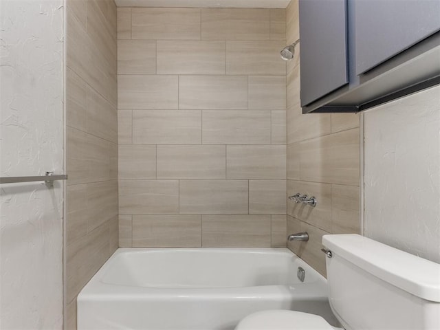 full bathroom with shower / bathtub combination and toilet