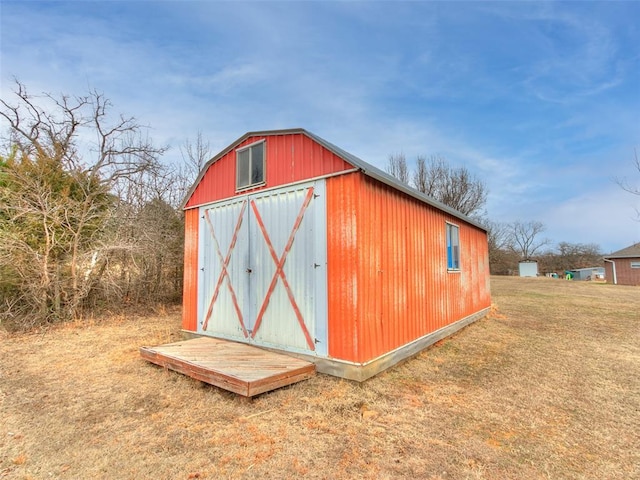 view of outbuilding with an outdoor structure