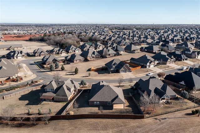 bird's eye view featuring a residential view