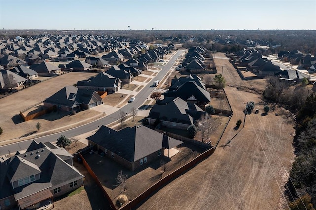 aerial view featuring a residential view