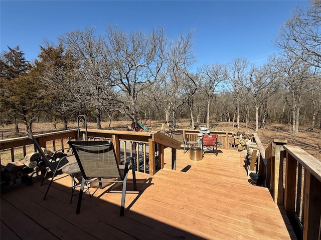 view of wooden terrace