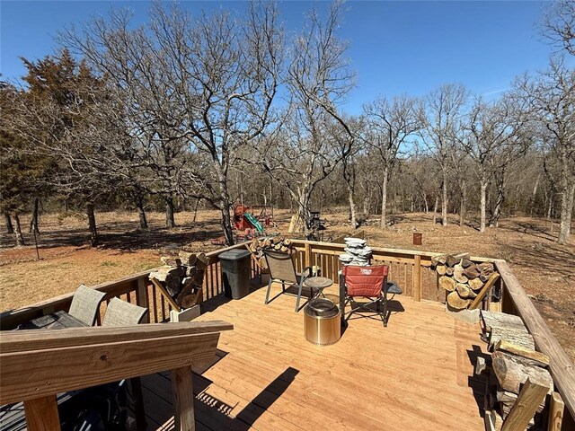 view of wooden deck