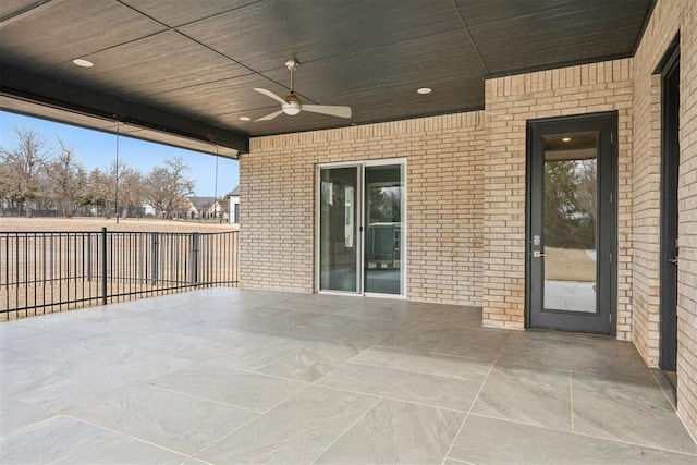 2725 Piazza Ct, Arcadia, OK 73007 - view of patio / terrace featuring a ceiling fan