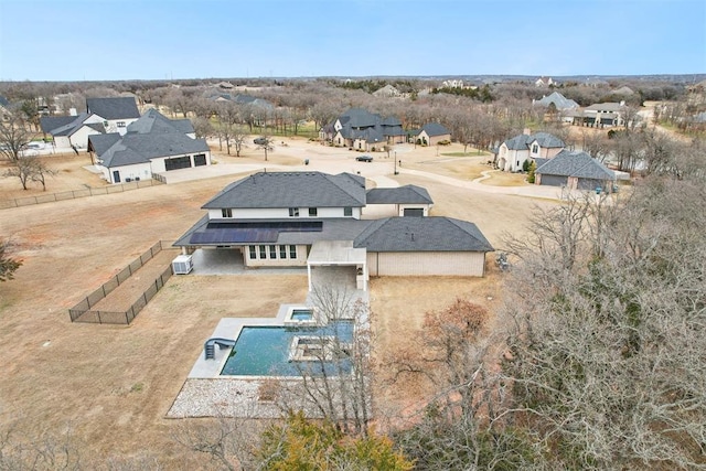 2725 Piazza Ct, Arcadia, OK 73007 - aerial perspective of suburban area featuring a pool area