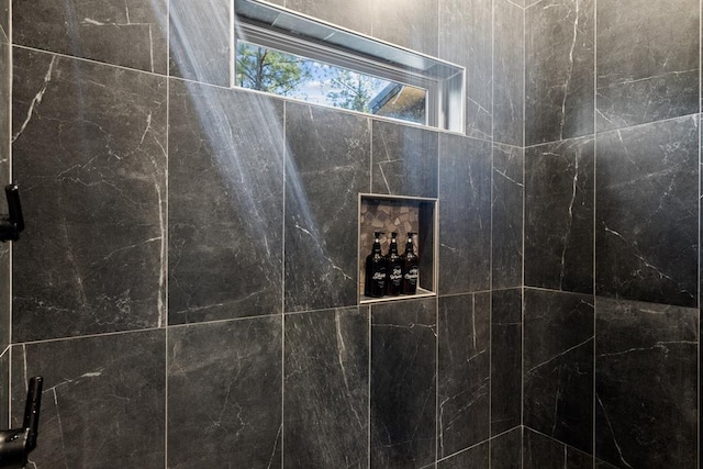 room details with tiled shower