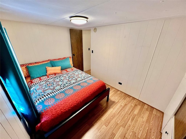 bedroom featuring light wood-type flooring