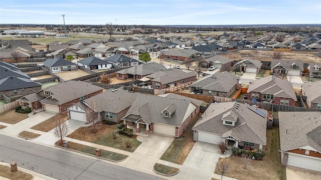 bird's eye view with a residential view