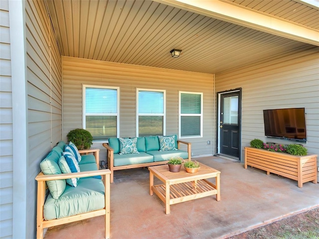 view of patio / terrace featuring outdoor lounge area