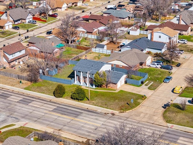 bird's eye view featuring a residential view