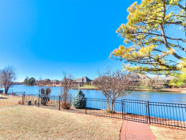 water view with fence