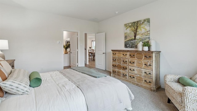 bedroom with carpet floors