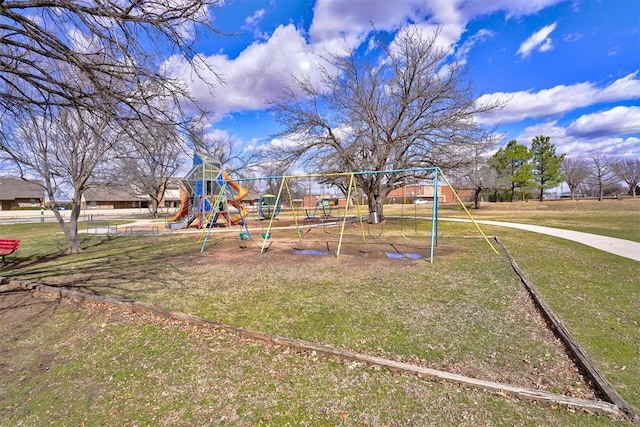 community playground featuring a yard