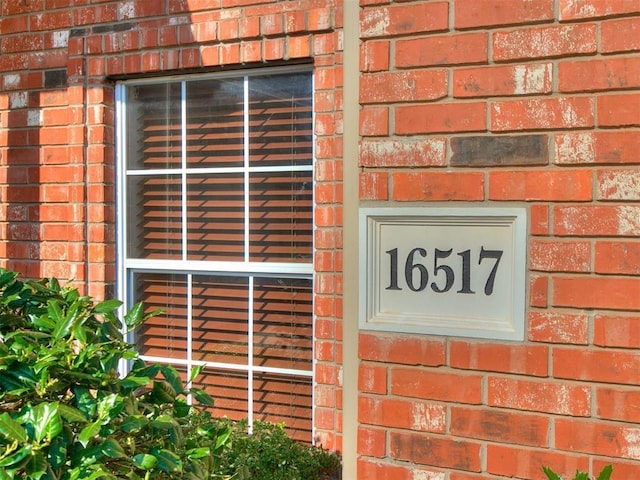 details featuring brick siding