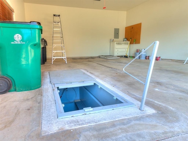 view of storm shelter