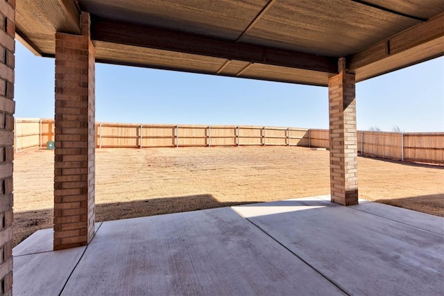 view of patio / terrace with a fenced backyard