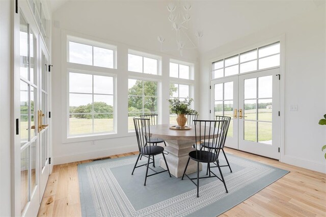 2909 High View Dr, Arcadia, OK 73007 - sunroom / solarium featuring french doors and healthy amount of natural light