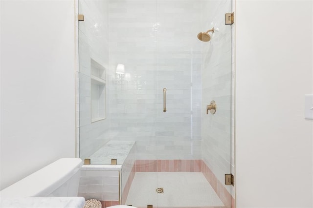 2909 High View Dr, Arcadia, OK 73007 - full bathroom with a stall shower and toilet