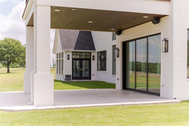2909 High View Dr, Arcadia, OK 73007 - view of patio with french doors
