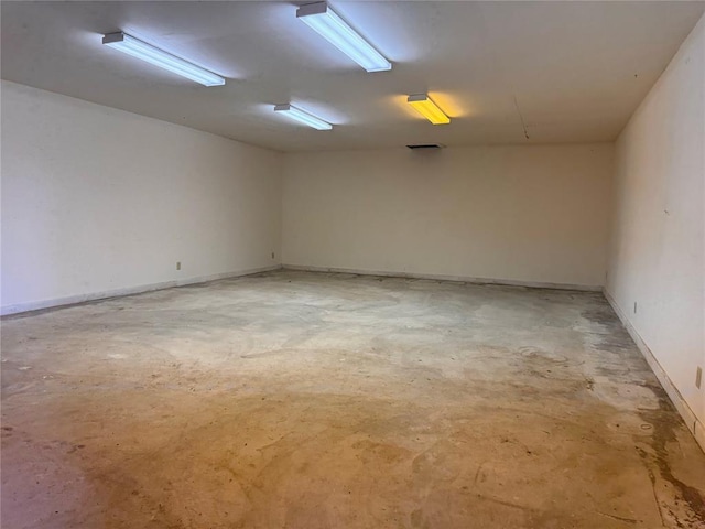 empty room with concrete floors