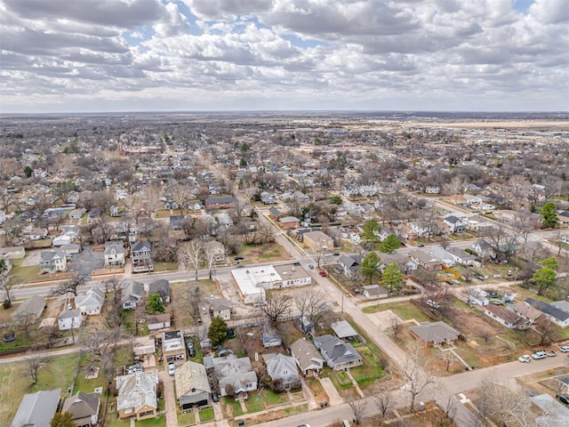 aerial view with a residential view