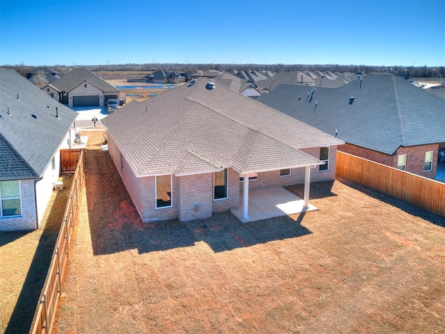 aerial view with a residential view