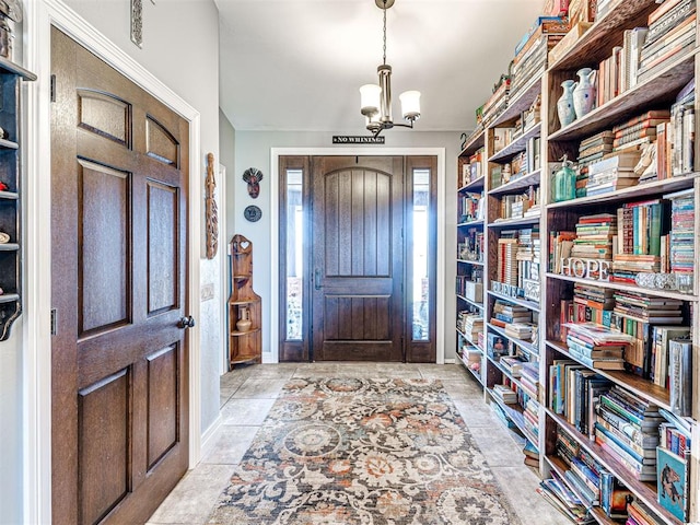 344750 E 830th Rd, Chandler, OK 74834 - entrance foyer featuring a chandelier