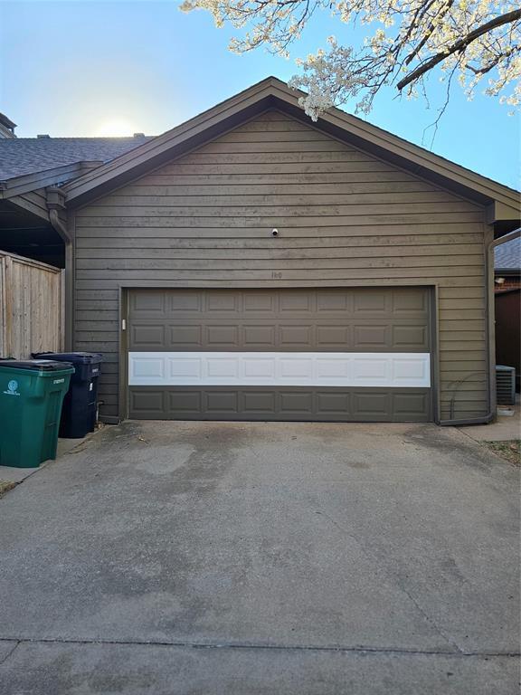 garage with driveway