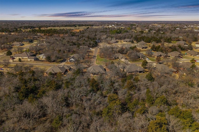 bird's eye view with a residential view