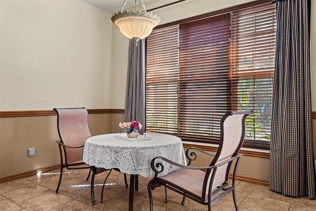 dining room featuring baseboards