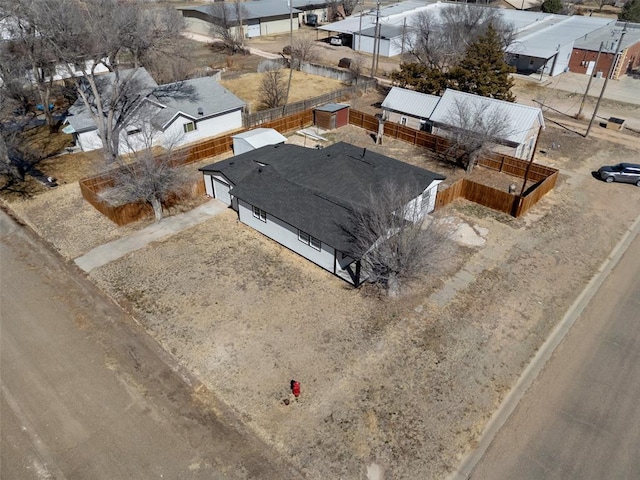 aerial view featuring a residential view