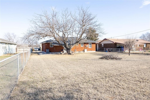 view of front of home with fence