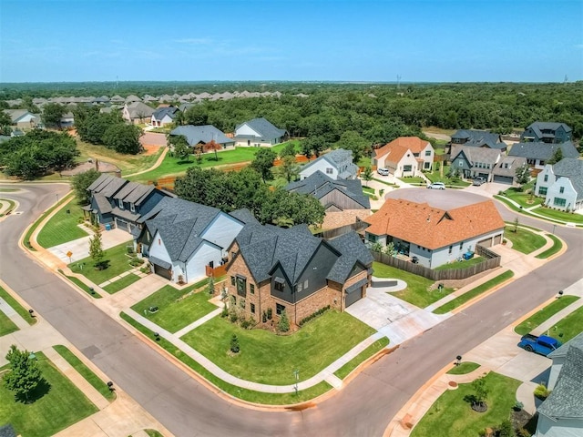 drone / aerial view featuring a residential view