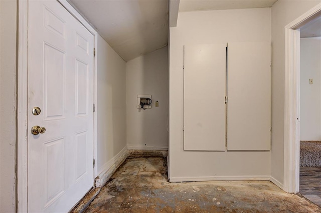 hallway with baseboards