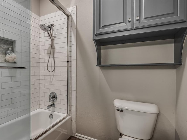 full bathroom with bathtub / shower combination and toilet